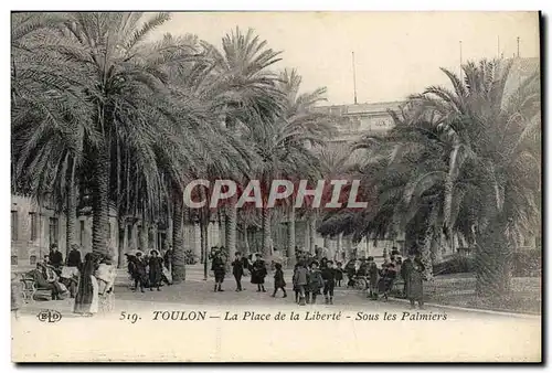 Cartes postales Toulon La Place de la Liberte Sous les Palmiers Enfants