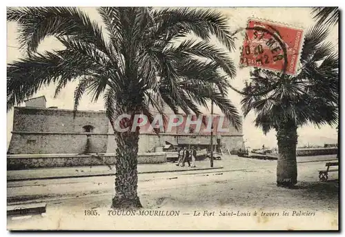 Cartes postales Toulon Mourillon Le Fort Saint Louis a tarvers les Palmiers