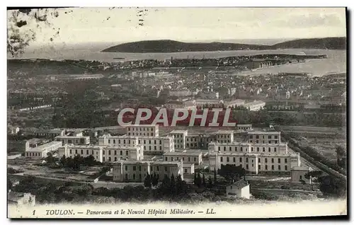 Ansichtskarte AK Toulon Panorama et le Nouvel Hopital Militaire Militaria