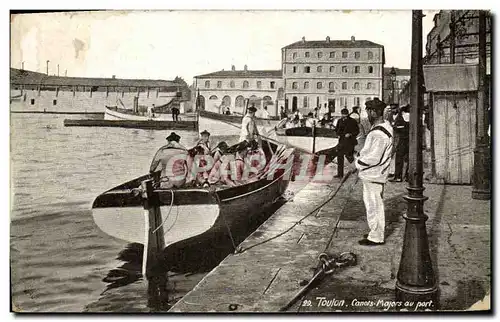 Cartes postales Toulon Canots Majors au Port Marins