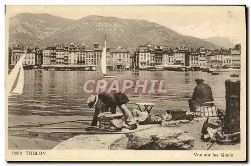 Ansichtskarte AK Toulon vue sur les Quais Pecheurs Peche