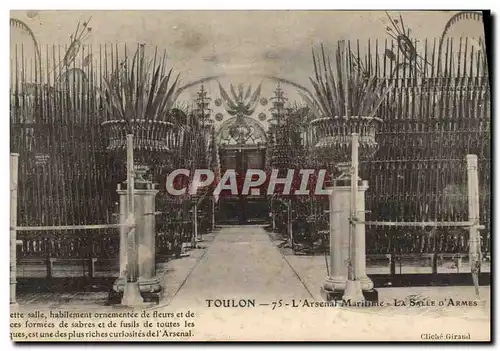 Cartes postales Toulon L'Arsenal Maritime La Salle d'Armes Militaria