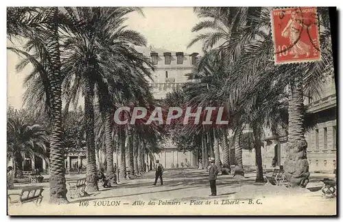 Cartes postales Toulon Allee des Palmiers Place de la Liberte