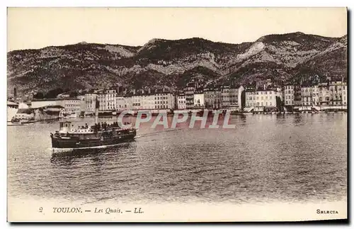 Ansichtskarte AK Toulon Les Quais Bateau