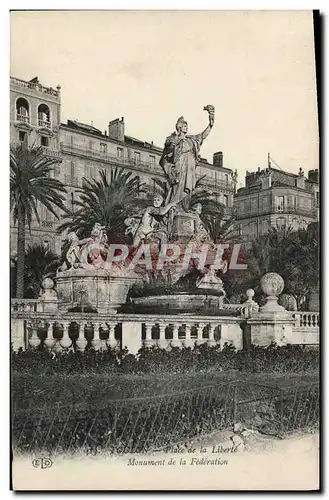 Cartes postales Toulon Place de la Liberte Monument de la Federation