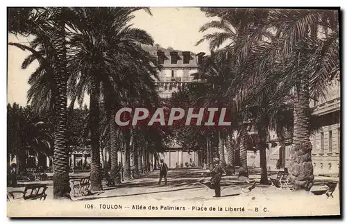 Cartes postales Toulon Allee des Palmiers Place de la Liberte