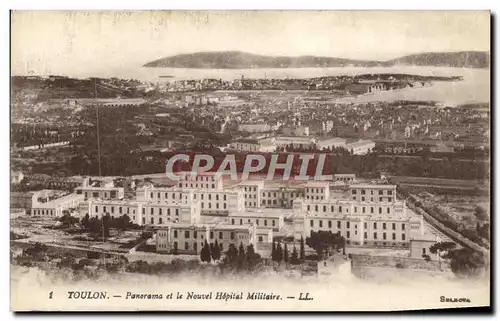 Ansichtskarte AK Toulon Panorama et le Nouvel Hopital Militaire Militaria