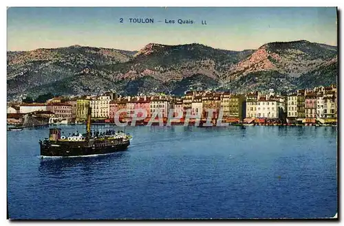 Ansichtskarte AK Toulon Les Quais Bateau