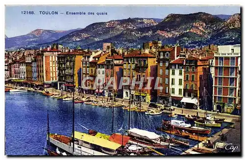 Cartes postales Toulon Ensemble des quais Bateaux