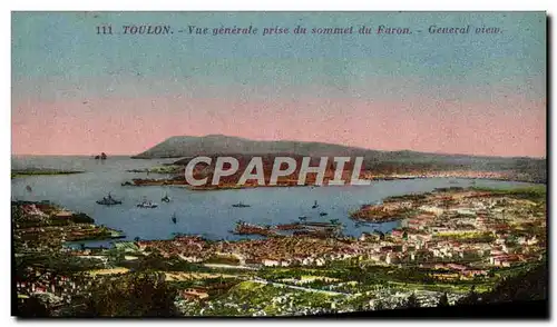 Cartes postales Toulon Vue generale prise du sommet du Faron