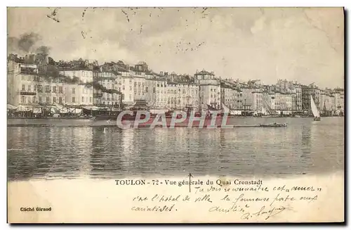 Ansichtskarte AK Toulon Vue generale du Quai Cronstadt Bateau