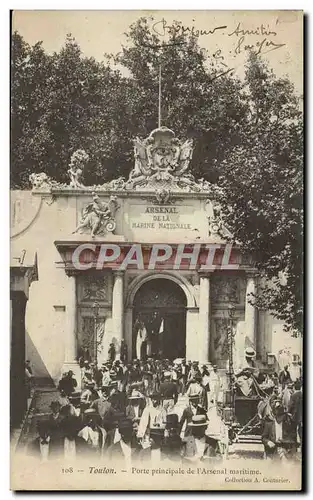 Cartes postales Toulon Porte principale de l&#39Arsenal maritime