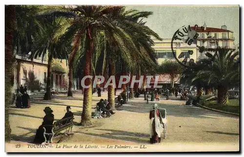 Cartes postales Toulon La Place de la Liberte Les Palmiers