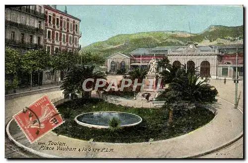 Cartes postales Toulon Place Vauban la Gare P L M