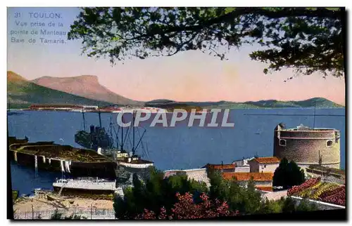 Cartes postales Toulon Vue prise de la Pointe de Manteau Baue de Tamaris