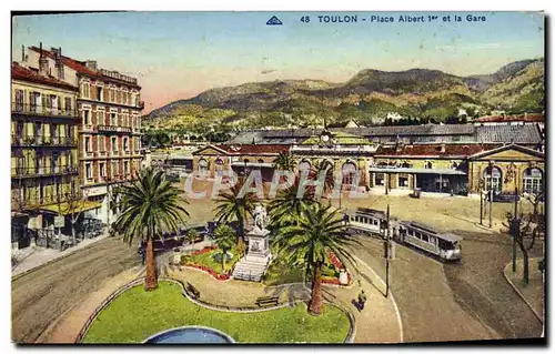 Cartes postales Toulon Place Albert 1er la Gare