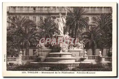 Cartes postales Toulon Monument de la Federation