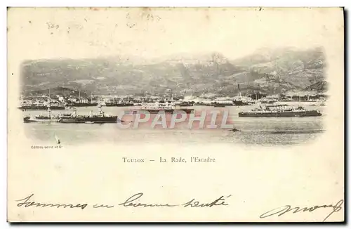 Cartes postales Toulon La Rade l&#39Escadre Bateaux