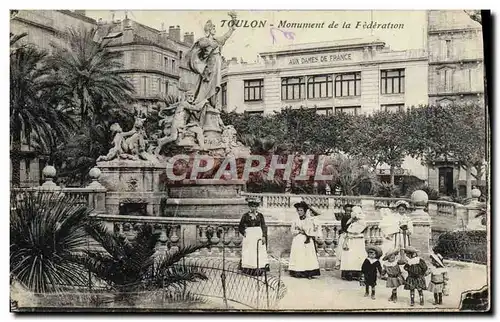 Cartes postales Toulon Monument de la Federation Enfants Nourrices