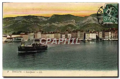 Ansichtskarte AK Toulon Les Quais Bateau