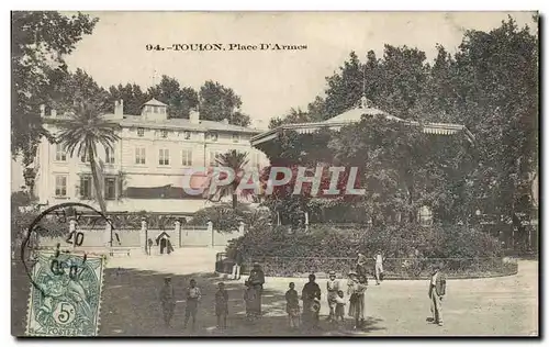 Cartes postales Toulon Place D&#39Armes Enfants