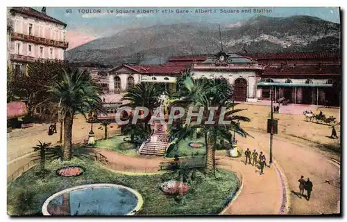 Cartes postales Toulon Le Square Albert 1er et la Gare