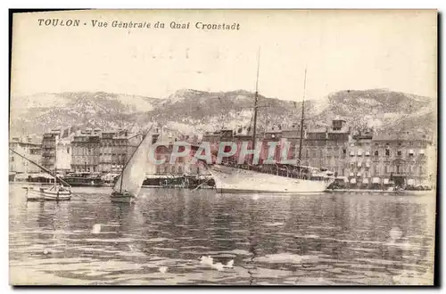 Cartes postales Toulon Vue Generale du Quai Cronstadt Bateau