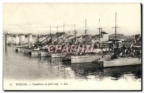 Cartes postales Toulon Torpilleurs au petit rang Bateaux