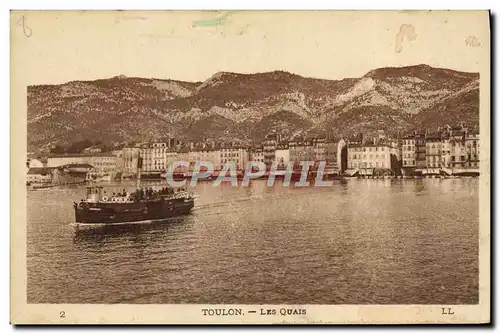 Ansichtskarte AK Toulon Les Quais Bateau