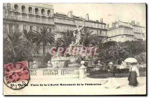 Cartes postales Toulon Place de la Liberte Monument de la Federation