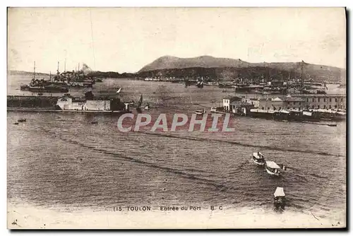 Ansichtskarte AK Toulon Entree du Port Bateaux