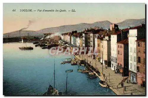 Ansichtskarte AK Toulon Vue d&#39ensemble des Quais