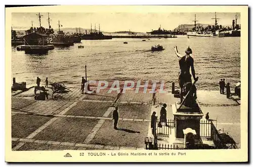 Ansichtskarte AK Toulon Le Genie Maritime et la sortie du Port Bateaux