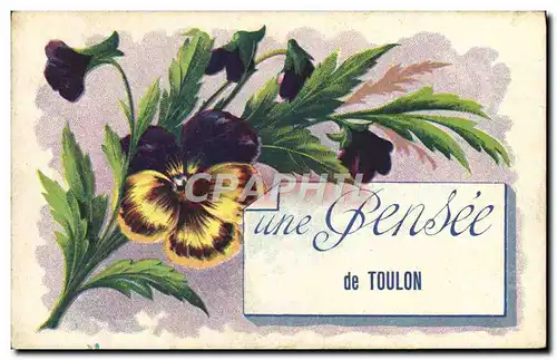 Cartes postales Une pensee de Toulon Fleurs