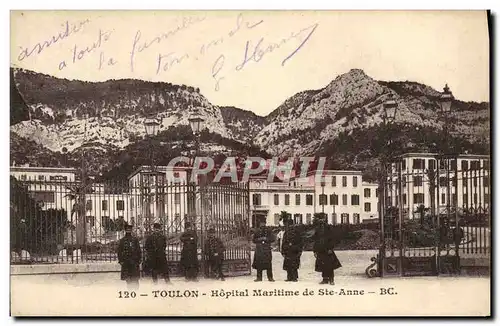 Cartes postales Toulon Hopital Maritime de Ste Anne Militaria