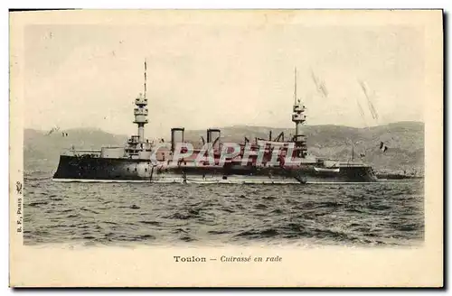 Cartes postales Toulon Cuirasse en rade