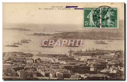 Cartes postales Toulon Vue generale Bateaux