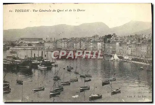 Ansichtskarte AK Toulon Vue Generale du Quai et de la Darse Bateaux