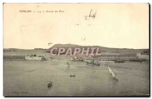 Cartes postales Toulon Entree Port Bateaux