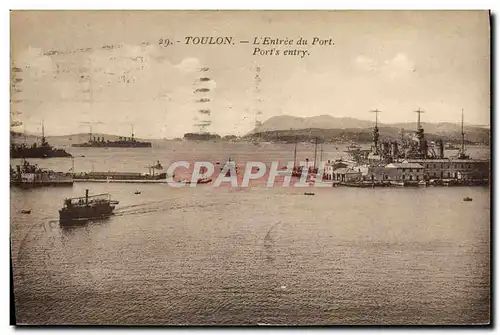 Cartes postales Toulon L'Entree du Port Bateaux