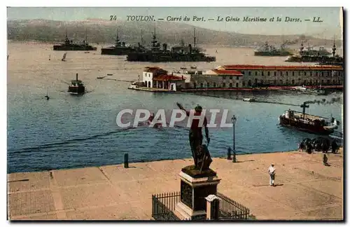 Ansichtskarte AK Toulon Carre du Port Le Genie Maritime et la Darse Bateaux