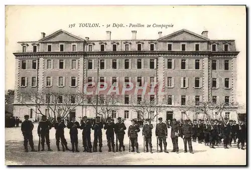 Cartes postales Toulon 5eme Depot Pavillon 2eme Compagine Militaria