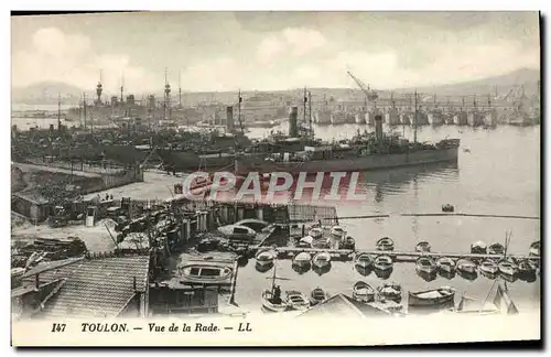 Ansichtskarte AK Toulon Vue de la Rade Bateaux