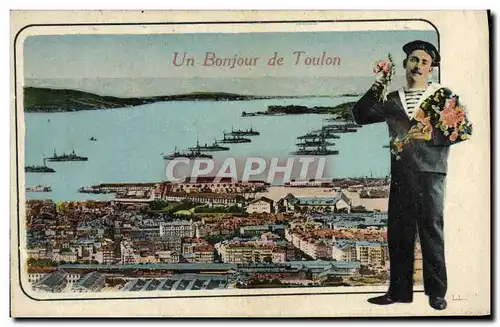 Ansichtskarte AK Un Bonjour de Toulon Marin Militaria