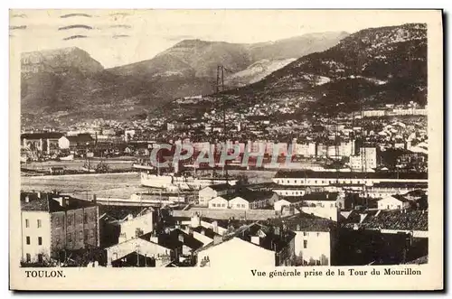 Cartes postales Toulon Vue generale Prise de la Tour du Morillon Bateau