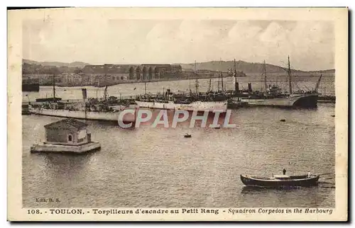 Cartes postales Toulon Torpilleurs d'escadre au Petit Rang Bateaux Bateaux
