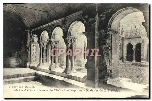 Ansichtskarte AK Arles Interieur du Cloitre St Trophime Galeries du 12eme