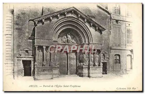 Ansichtskarte AK Arles Portail de L&#39Eglise Saint Trophisme