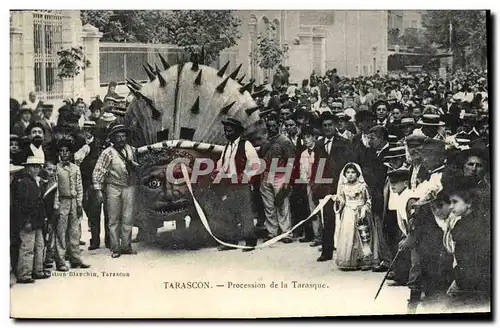 Cartes postales Tarascon Procession de la Tarasque Folklore TOP