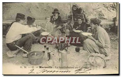 Cartes postales Marseille La Bouillabaisse au Cabanon TOP